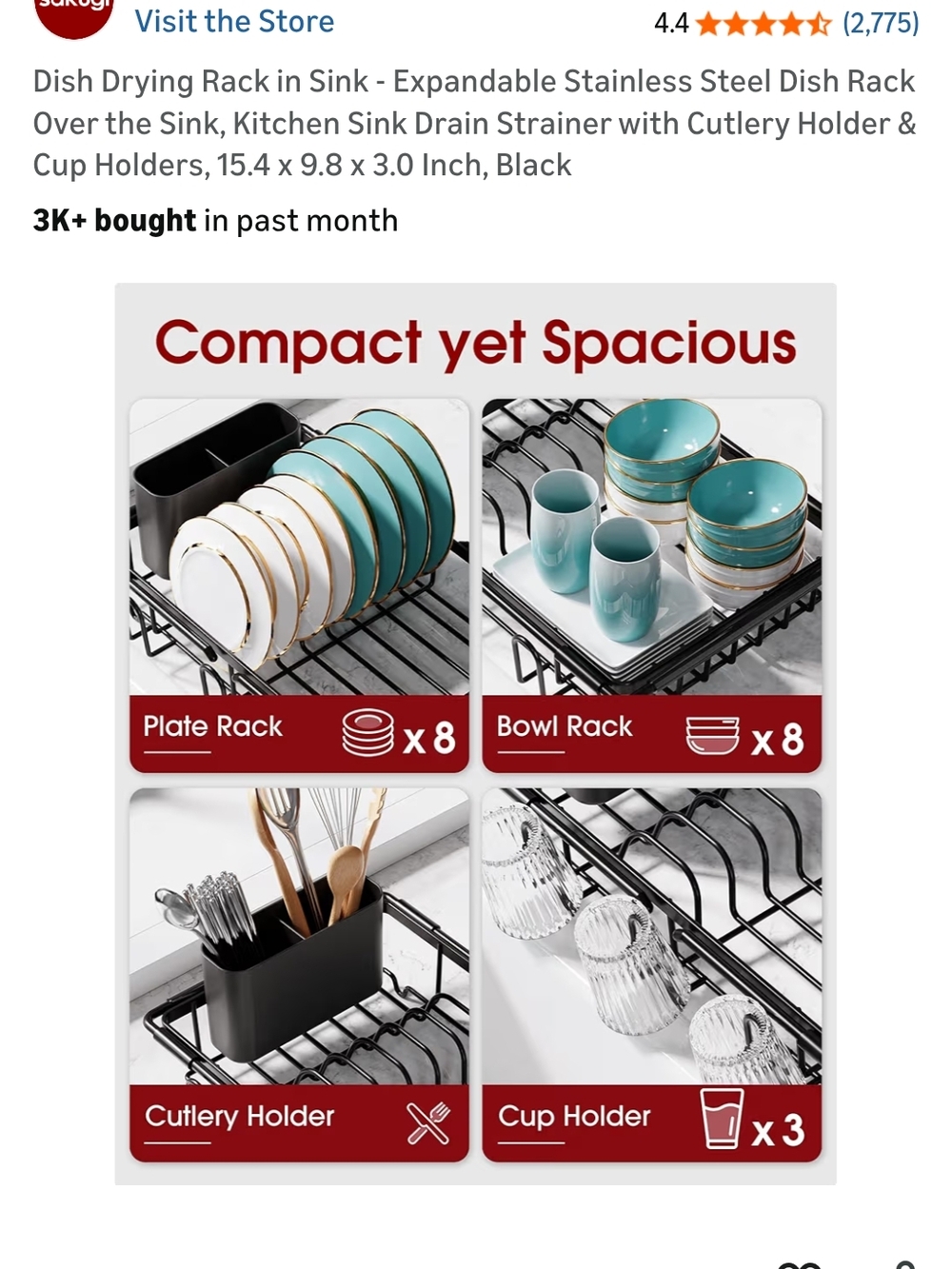 Sakugi Dish Drying Rack - Picture 5 of 6